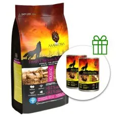 Ambrosia Puppy & Growth Large Breeds Chicken & Salmon 12 kg + 2 konzervy ZDARMA