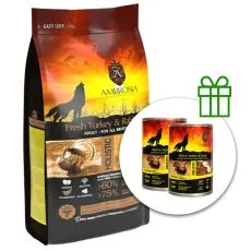 Ambrosia Adult All Breeds Fresh Turkey & Rabbit 12 kg + 2 konzervy ZDARMA