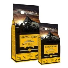 Black Olympus Adult Medium Chicken & Brown Rice 12 kg + 2 kg ZDARMA