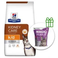 Hill's Prescription Diet k/d P&eacute;če o ledviny granule pro kočky 8 kg + kočkolit ZDARMA