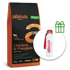 Alleva NATURAL dog chicken & pumpkin puppy medium 12 kg + termol&aacute;hev ZDARMA