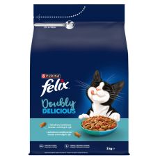 Felix Doubly Delicious granule pro kočky losos, mořsk&eacute; ryby 3 kg