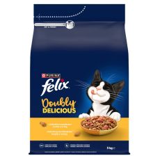 Felix Doubly Delicious granule pro kočky kuře, krůta 3 kg