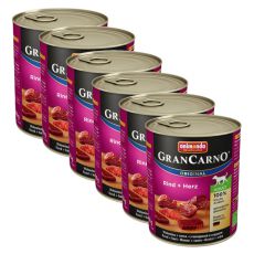 Animonda GranCarno Original Adult hovězí maso a srdce - 6 x 800 g