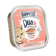 Happy Cat DUO MENU - drůbež a losos, 100 g