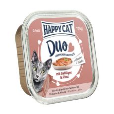 Happy Cat DUO MENU - drůbež a hovězí, 100 g