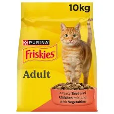 Friskies granule pro kočky hověz&iacute;, kuře, zelenina 10 kg