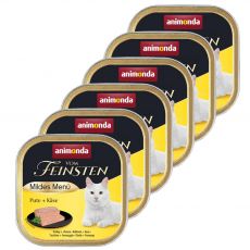 Animonda Vom Feinsten Cats - krůta + sýr 6 x 100g