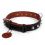 Kožen&yacute; obojek SOFT s ostny &ndash; 46-60 cm, 35 mm, černohněd&yacute;