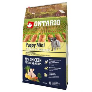 ONTARIO Puppy Mini - chicken and potatoes 0,75kg
