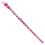 Sv&iacute;t&iacute;c&iacute; kožen&yacute; obojek s hvězdičkami, růžov&yacute; 19 - 25 cm, 12 mm