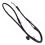Nastaviteln&eacute; kulat&eacute; kožen&eacute; vod&iacute;tko Soft 125 - 183 cm, 6 mm - čern&eacute;