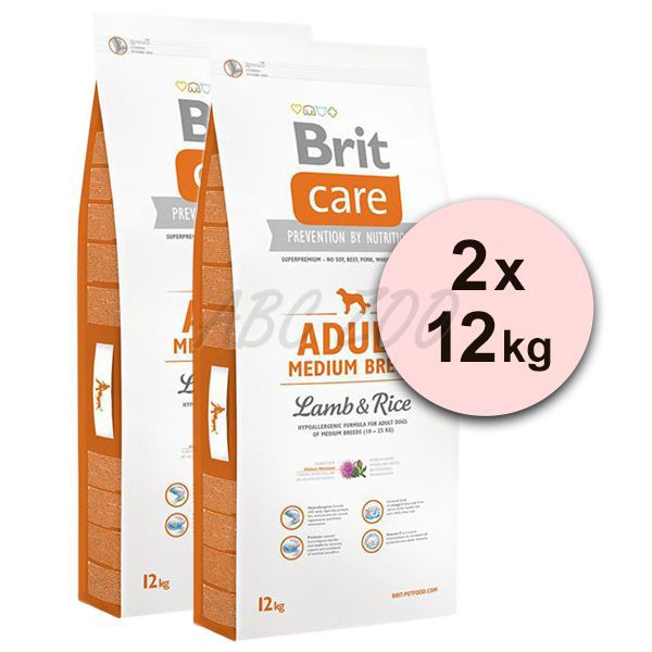 brit care adult medium breed lamb & rice