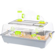 Klec pro hlodavce ALEX s tunelem SVĚTLE ŠEDÁ