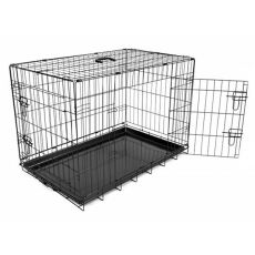 Klec Dog Cage Black Lux – 2x dvířka, M – 78,5 x 52,5 x 59 cm