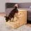 Dřevěn&eacute; schody Pet Stairs 40 x 38 cm, natural