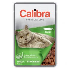 CALIBRA Cat Adult Sterilised kousky s lososem v omáčce 100 g