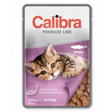 CALIBRA Cat Kitten kousky s lososem v omáčce 100 g