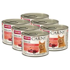 Krmivo CARNY SENIOR hovězí + krůtí srdce 6 x 200 g