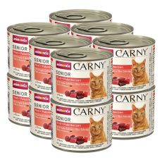 Krmivo CARNY SENIOR hovězí + krůtí srdce 12 x 200 g