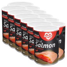 Konzerva pro kočky MARTY Deluxe Bits of Salmon 12 x 400 g