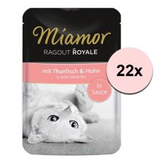 MIAMOR Ragout Royal tuňák a kuře v omáčce 22 x 100 g