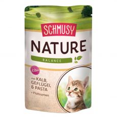 Schmusy Nature Kitten kapsička telecí a drůbež 100 g