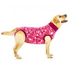 Pooperační oblečení pro psa S+ kamufláž růžová
