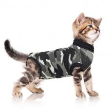 Pooperační oblečení pro kočku XXS kamufláž