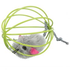 Hračka pro kočku - my&scaron; v dr&aacute;těn&eacute;m m&iacute;či