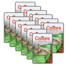 CALIBRA Cat Adult Sterilised kousky s lososem v omáčce 12 x 100 g