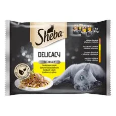 Sheba Delicacy Drůbež&iacute; v&yacute;běr kapsiček 4 x 85 g