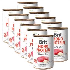 Konzerva Brit Mono Protein Beef & Rice, 12 x 400 g