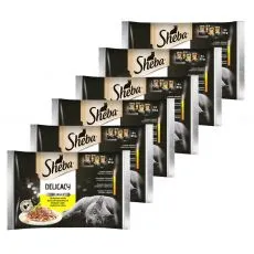 Sheba Delicacy Drůbež&iacute; v&yacute;běr kapsiček 6 x (4 x 85 g)