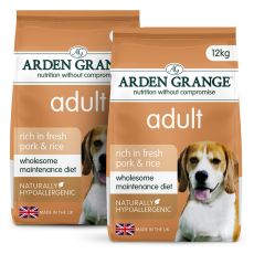 ARDEN GRANGE Adult rich in fresh pork & rice 2 x 12 kg