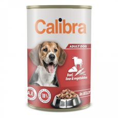 Konzerva Calibra Dog Adult hovězí a játra 1240 g