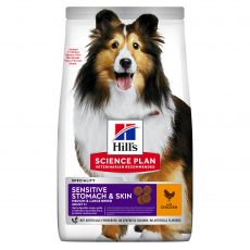 Hill's Science Plan Sensitive Stomach & Skin pro dospělé psy s kuřecím 14 kg
