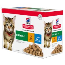 Hill\'s Science Plan kapsičky pro koťata mix kuře, ryba 12 x 85 g