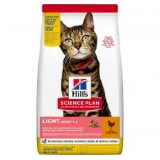 Hill's Science Plan Light granule pro dospěl&eacute; kočky s kuřec&iacute;m 10 kg