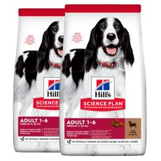 Hill's Science Plan pro střední dospělé psy s jehněčím a rýží 2 x 14 kg