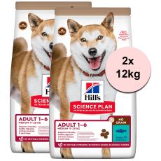Hill's Science Plan Canine Adult Medium No Grain Tuna 2 x 12kg