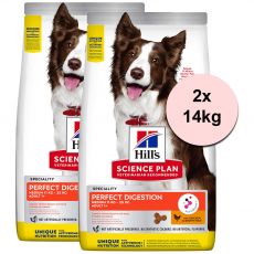 Hill's Science Plan Canine Perfect Digestion Medium 2 x 14 kg