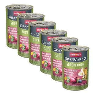 Animonda GranCarno Superfoods – hovězí + červená řepa 6 x 400g