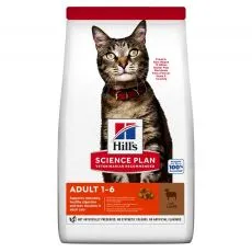 Hill's Science Plan granule pro dospěl&eacute; kočky s jehněč&iacute;m a r&yacute;ž&iacute; 10 kg