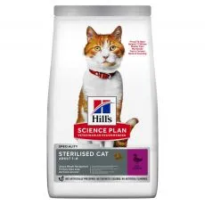 Hill's Science Plan granule pro kastrovan&eacute; dospěl&eacute; kočky s kachnou 10 kg