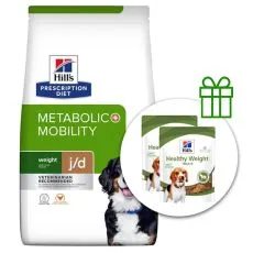 Hill's Prescription Diet Metabolic + Mobility Regulace hmotnosti pro psy 12 kg + 2x pamlsky ZDARMA