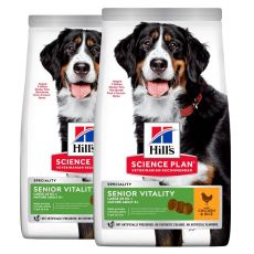 Hill's Science Plan Senior Vitality pro velké starší psy s kuřecím a rýží 2 x 14 kg