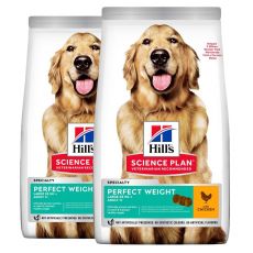 Hill's Science Plan Perfect Weight pro velké dospělé psy s kuřecím 2 x 12 kg