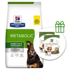 Hill's Prescription Diet Metabolic Regulace hmotnosti pro psy jehněč&iacute; 12 kg + 2x pamlsky ZDARMA