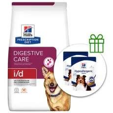 Hill's Prescription Diet i/d P&eacute;če o zaž&iacute;v&aacute;n&iacute; granule pro psy 12 kg + 2x pamlsky ZDARMA
